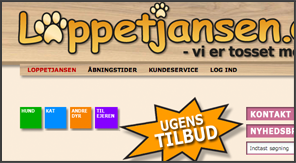 Loppetjansen.dk - Vi er tosset med dyr! - Online dyrebutik beliggende i Nyborg