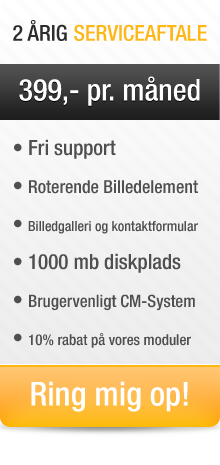 2 �rig serviceaftale hos XLweb