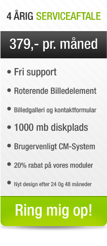 4 �rig serviceaftale hos XLweb